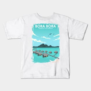 Bora Bora Travel Poster Kids T-Shirt